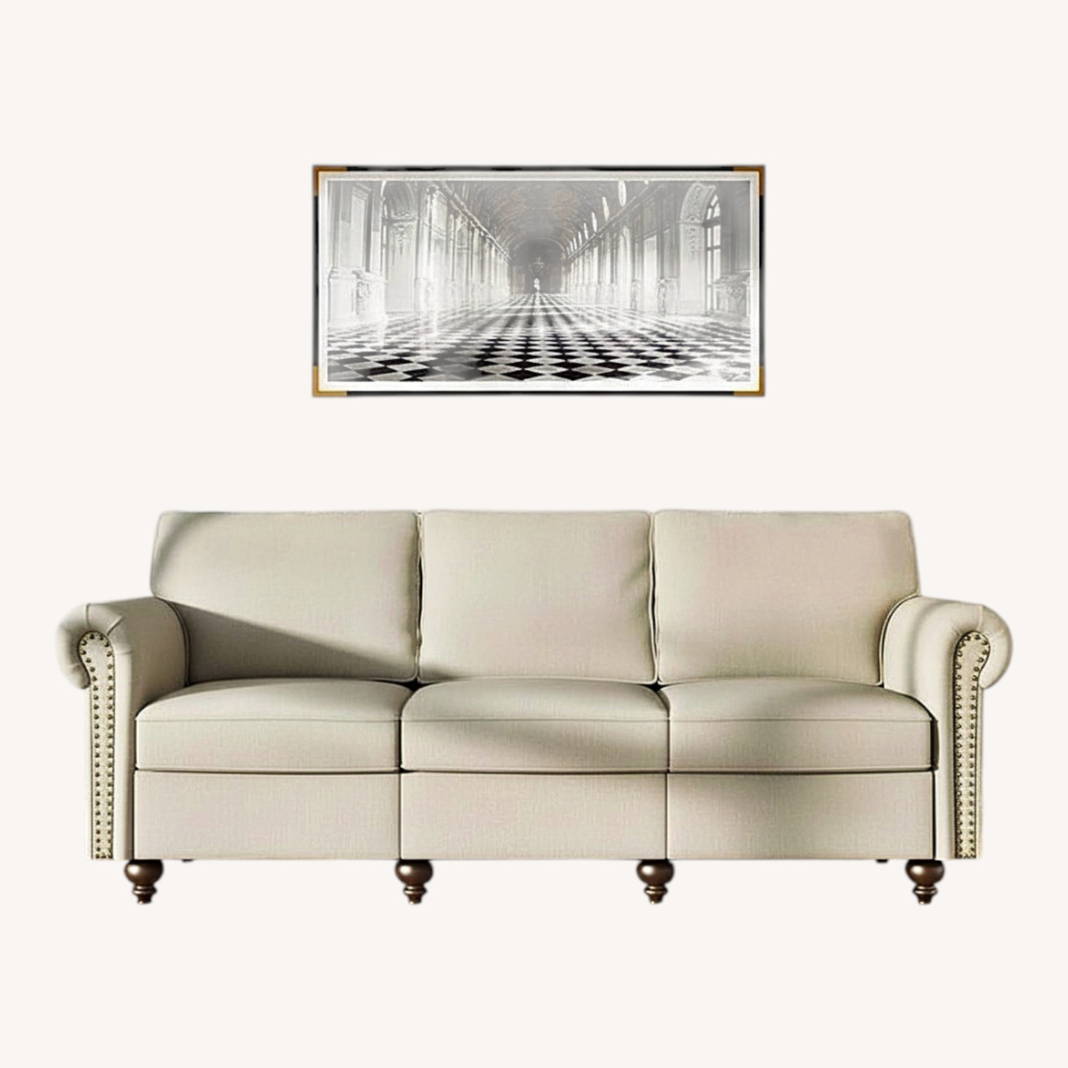 Amazon Light Brown 3+ Seater Sofa - image-5