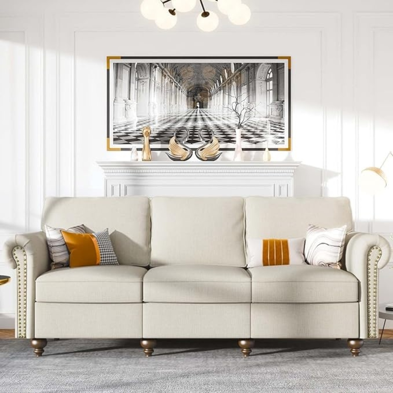 Amazon Light Brown 3+ Seater Sofa - image-4