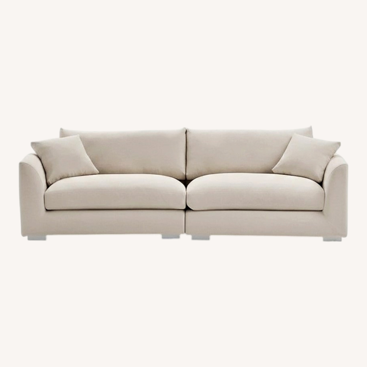 Valyou Furniture Feathers Natural Cotton 3+ Seater Sofa - image-0