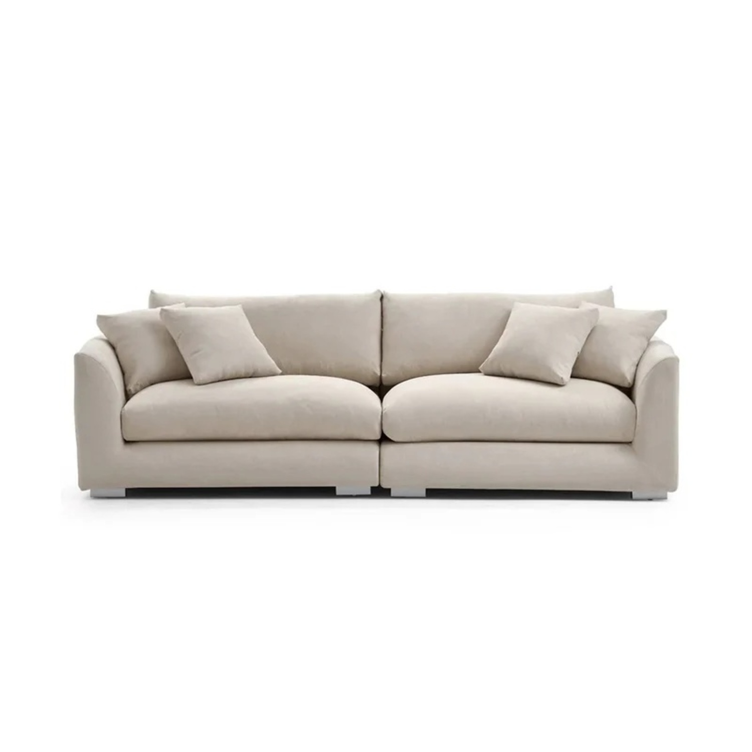 Valyou Furniture Feathers Natural Cotton 3+ Seater Sofa - image-6