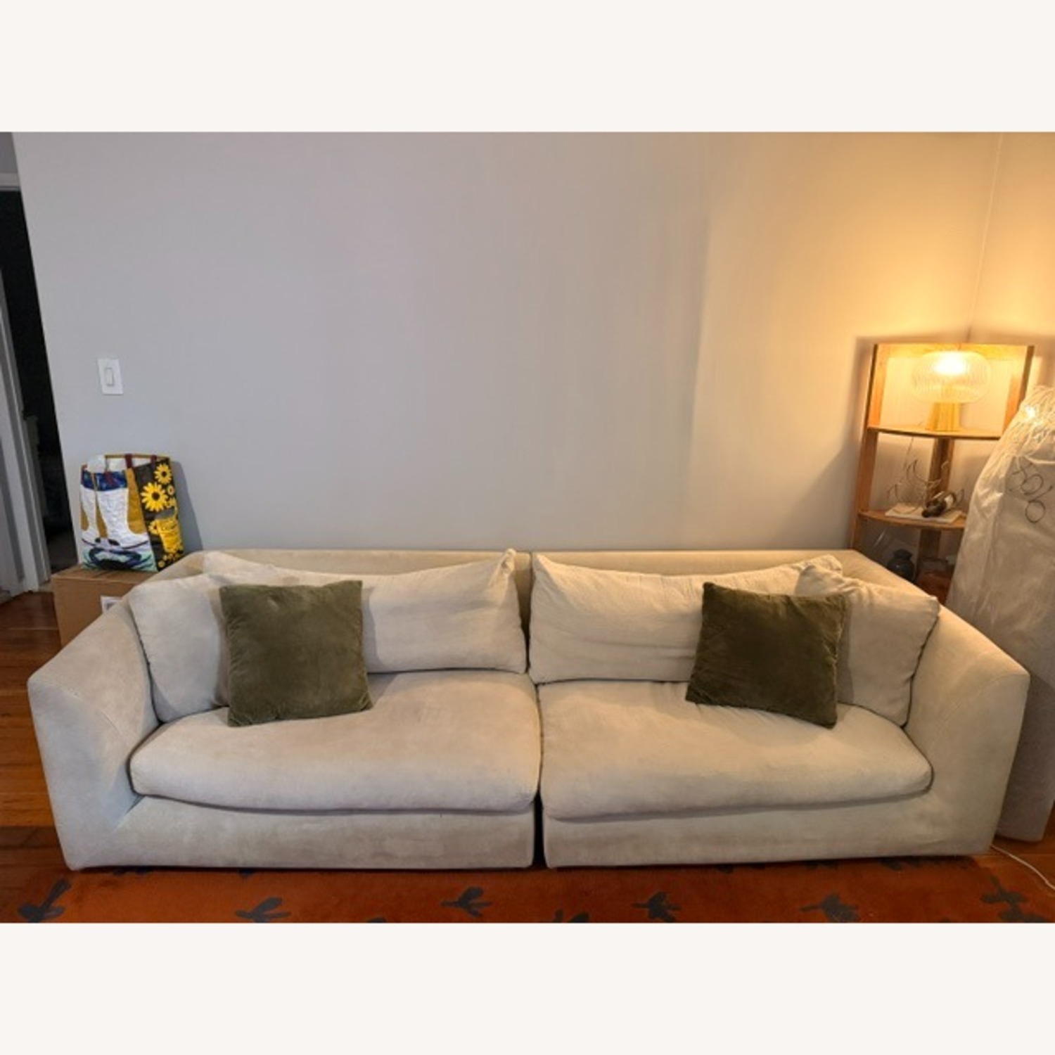 Valyou Furniture Feathers Natural Cotton 3+ Seater Sofa - image-1