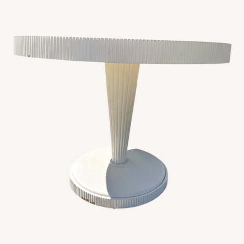 Used Round Dining Table Solid One Piece Wood for sale on AptDeco