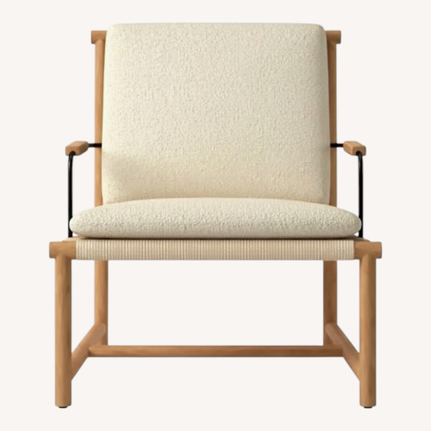 CB2 Ivory Bouclé Lounge Chair - image-6