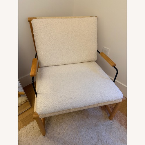 Used CB2 Ivory Bouclé Lounge Chair for sale on AptDeco