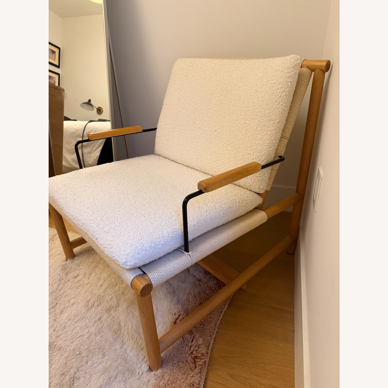 CB2 Ivory Bouclé Lounge Chair - image-2