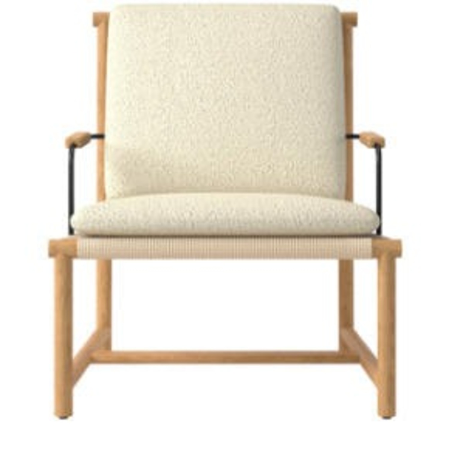 CB2 Ivory Bouclé Lounge Chair - image-5