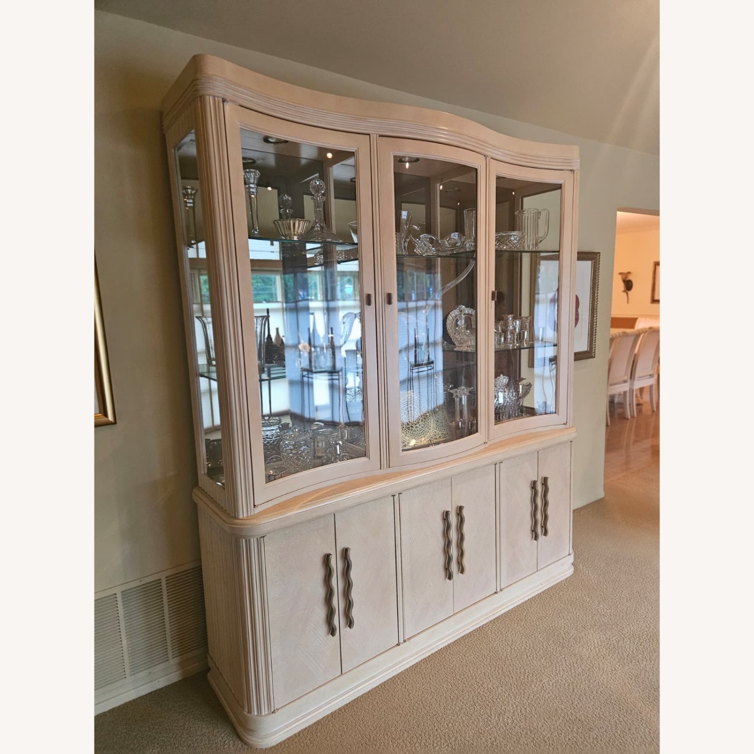 Century Furniture Bleached Blond China Cabinet - image-1