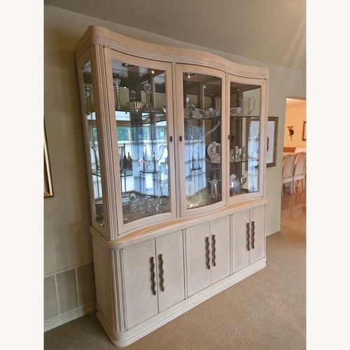 Used Century Furniture Bleached Blond China Cabinet for sale on AptDeco