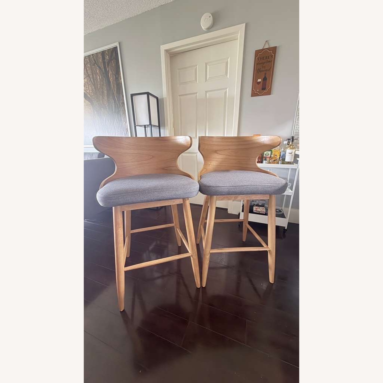 Mr Bar Stool Light Brown Wood Stools - image-2