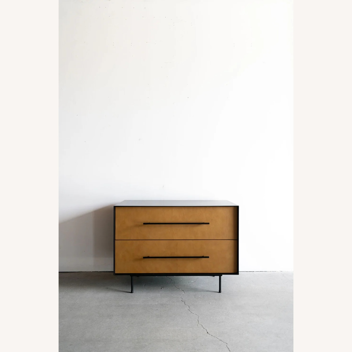 Croft House Light Brown Leather Nightstands - image-4