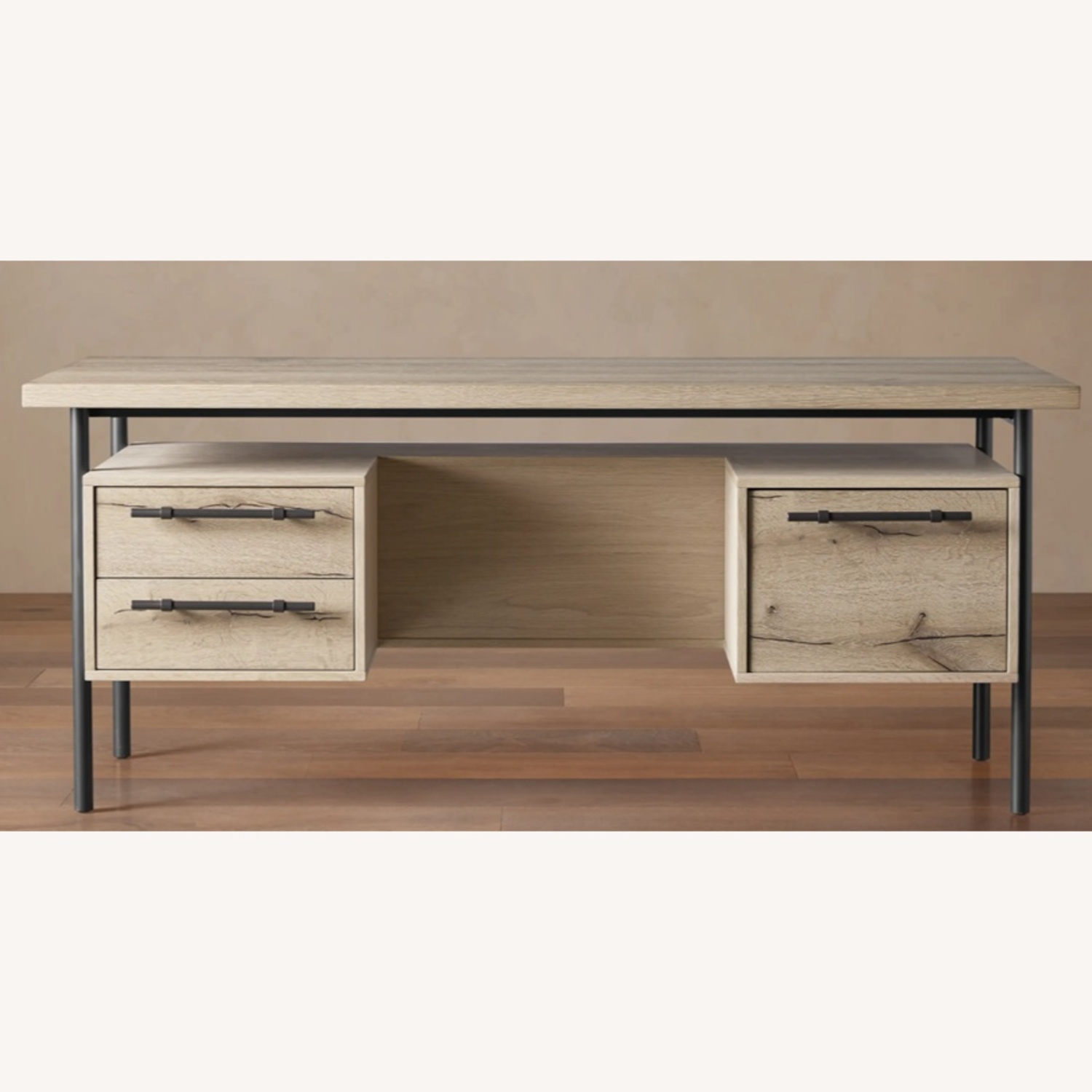 Arhaus Sullivan Light Brown Wood Desk - image-9