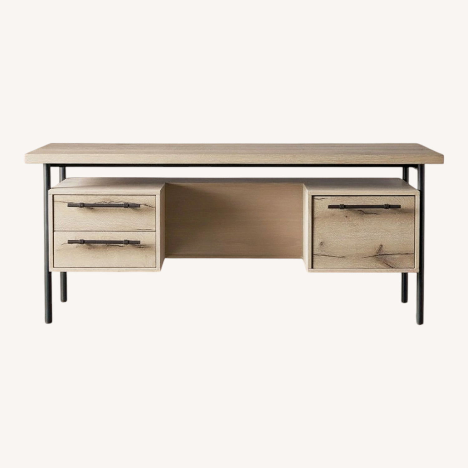 Arhaus Sullivan Light Brown Wood Desk - image-0
