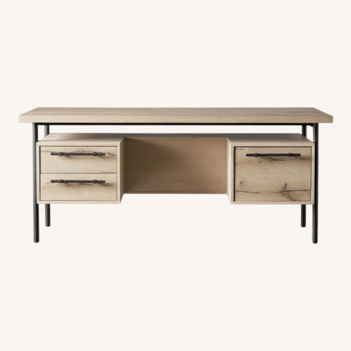 Used Arhaus Sullivan Light Brown Wood Desk for sale on AptDeco