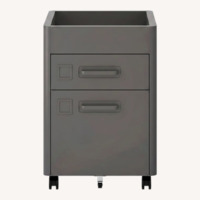 IKEA IDASEN Dark Gray Metal Nightstand