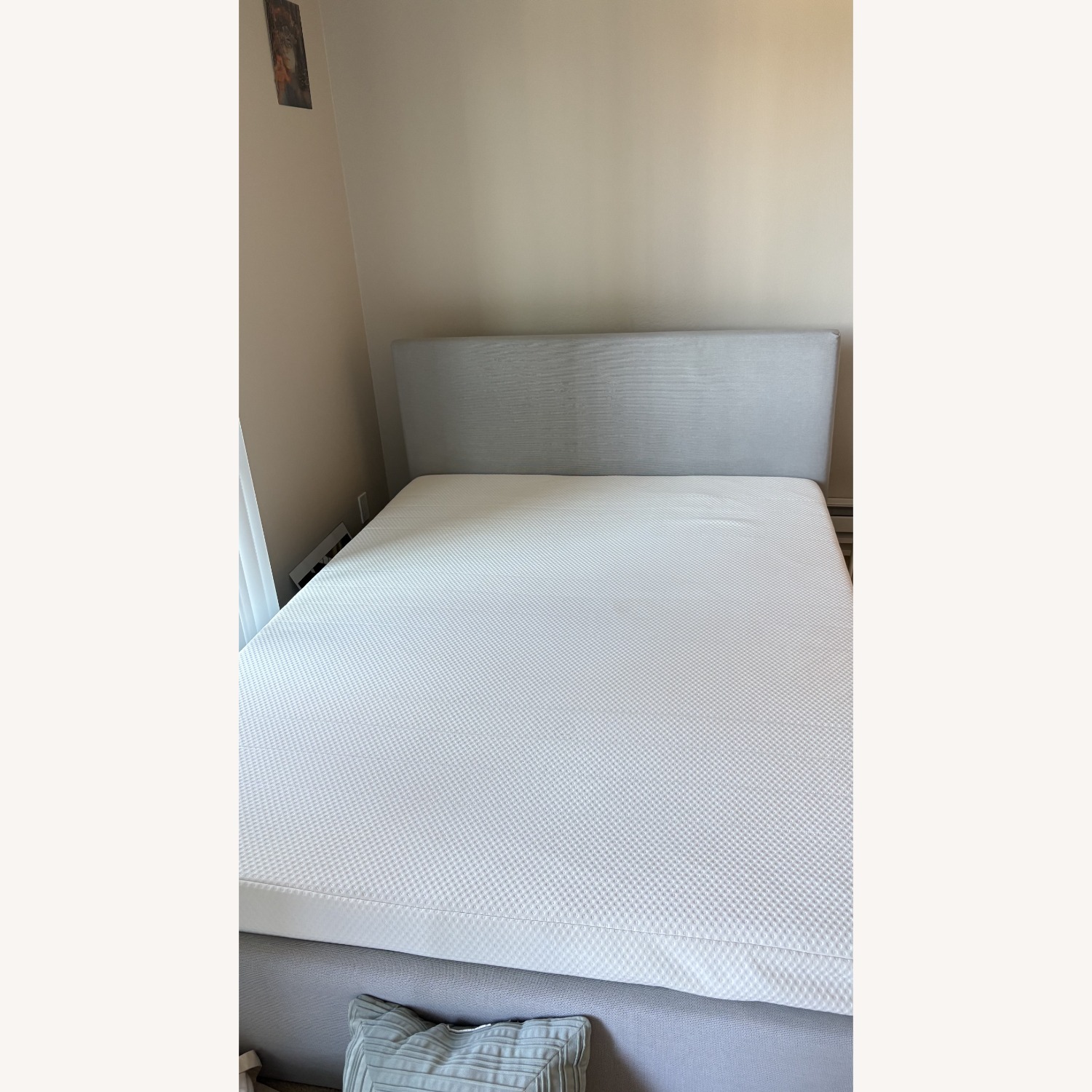 IKEA GLADSTAD Upholstered Bed Grame, Grey, Queen - image-2