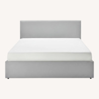 IKEA GLADSTAD Upholstered Bed Grame, Grey, Queen