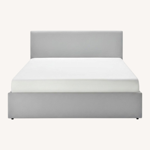 Used IKEA GLADSTAD Upholstered Bed Grame, Grey, Queen for sale on AptDeco