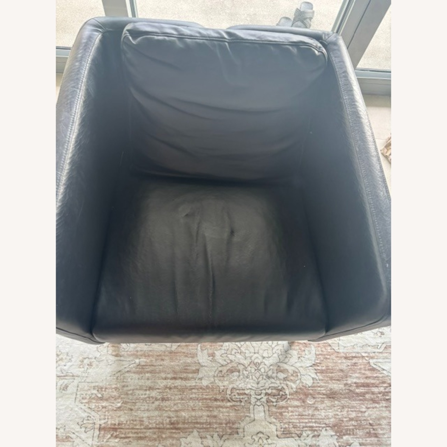 IKEA Black Faux Leather Accent Chairs - image-7