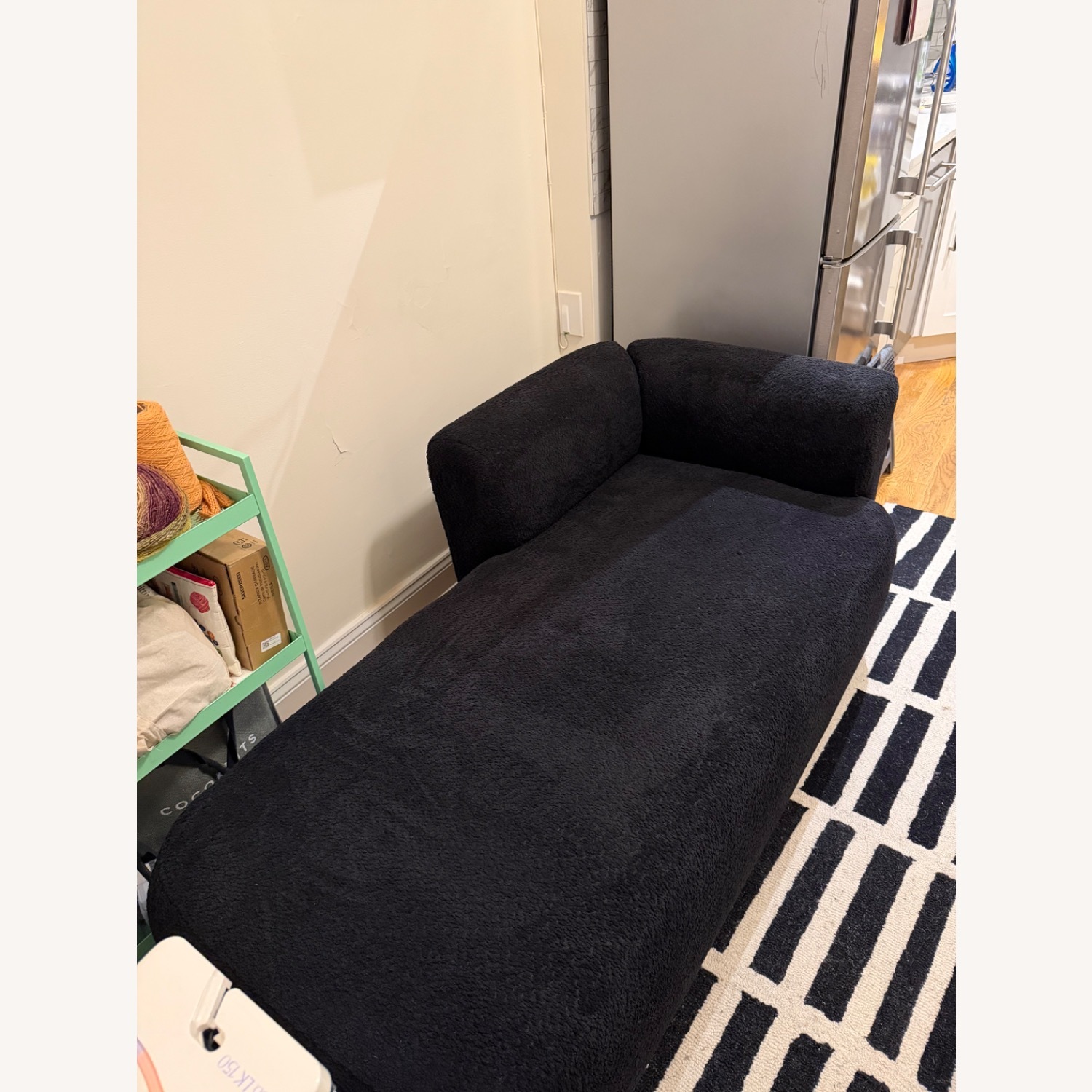 Wayfair Black Boucle Chaise Lounge - image-2