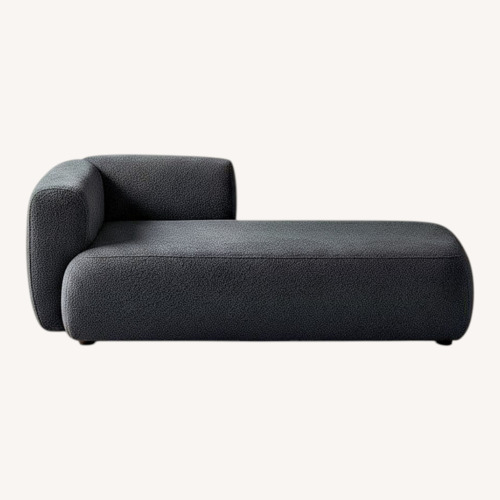 Used Wayfair Black Boucle Chaise Lounge for sale on AptDeco
