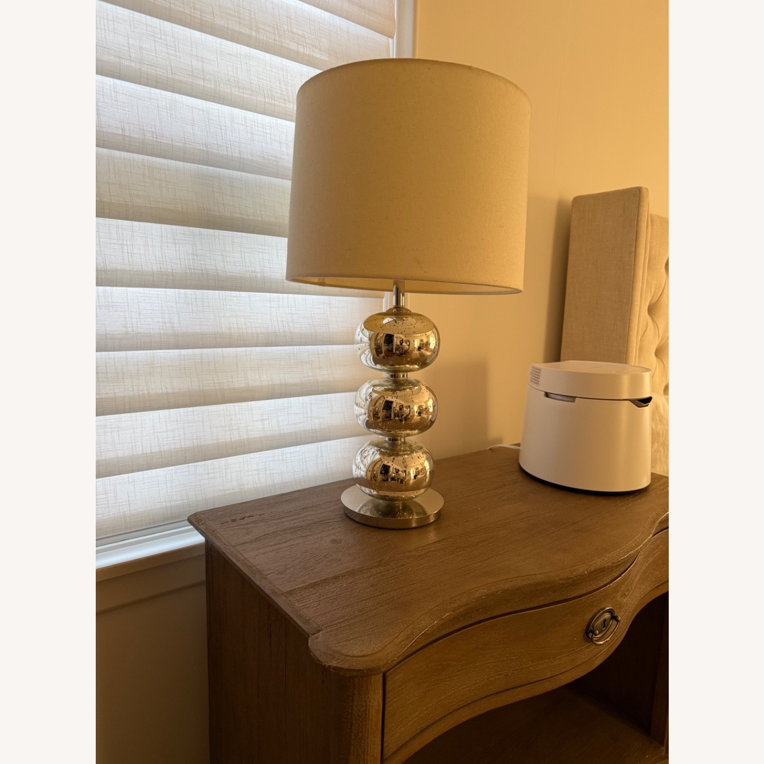 Restoration Hardware Empire Rosette Natural Wood Nightstand - image-6