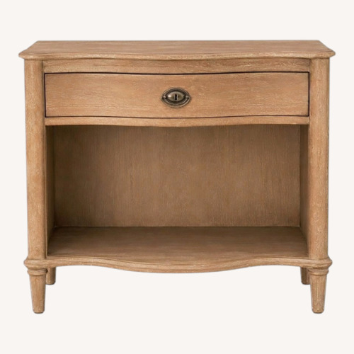 Used Restoration Hardware Empire Rosette Natural Wood Nightstand for sale on AptDeco