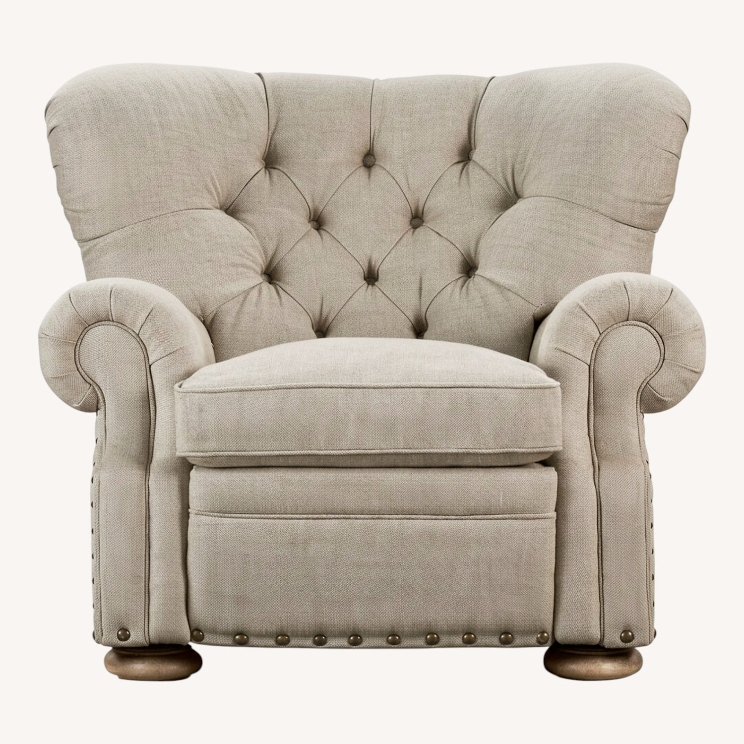 Restoration Hardware Natural Fabric Armchair - image-0