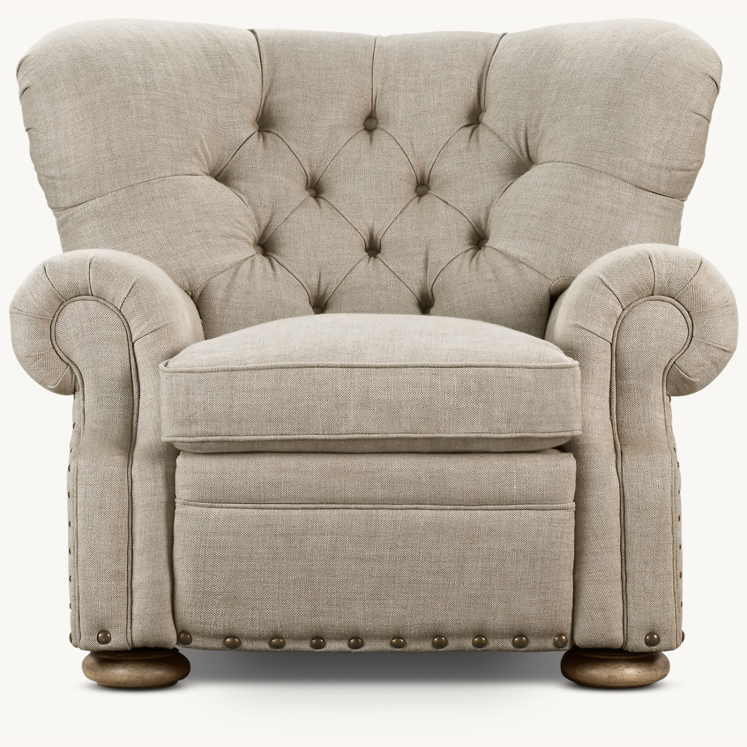 Restoration Hardware Natural Fabric Armchair - image-9