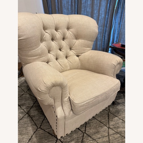 Used Restoration Hardware Natural Fabric Armchair for sale on AptDeco