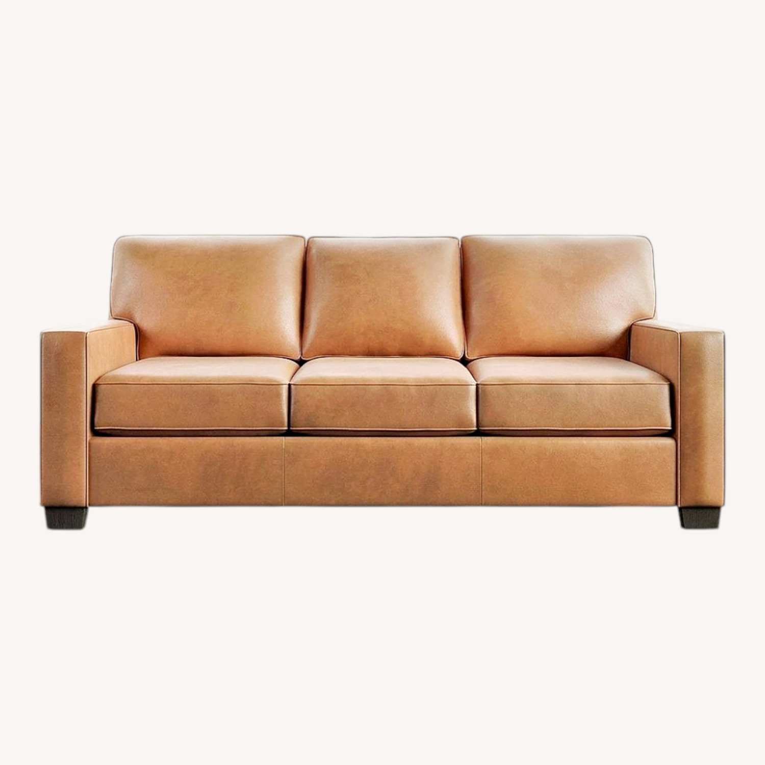 Buchanan Square Arm Leather Sleeper Sofa - image-0