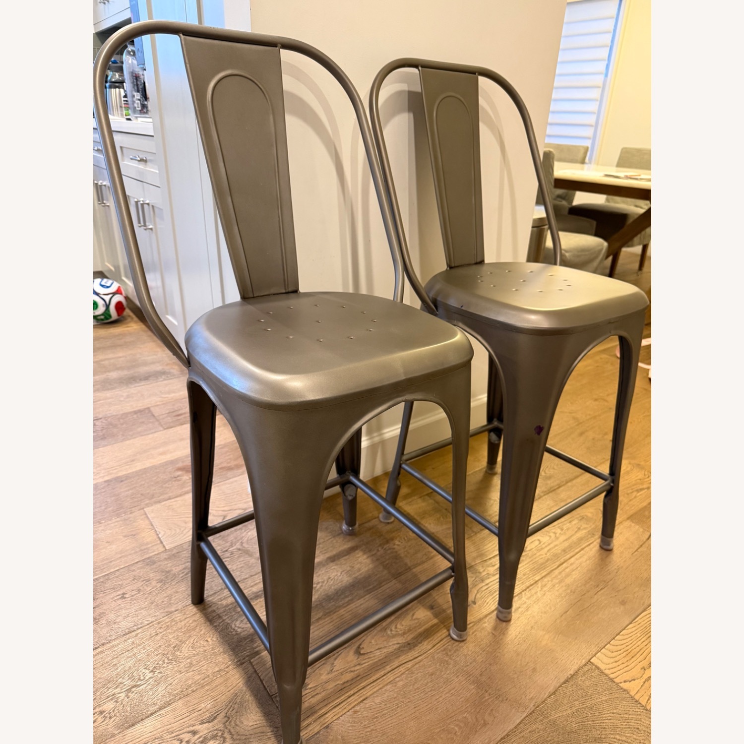 Restoration Hardware Metal Counter Stools - image-1