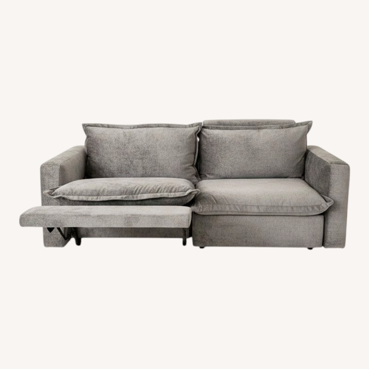 Homebody Dark Gray Velvet 3+ Seater Sofa - image-0
