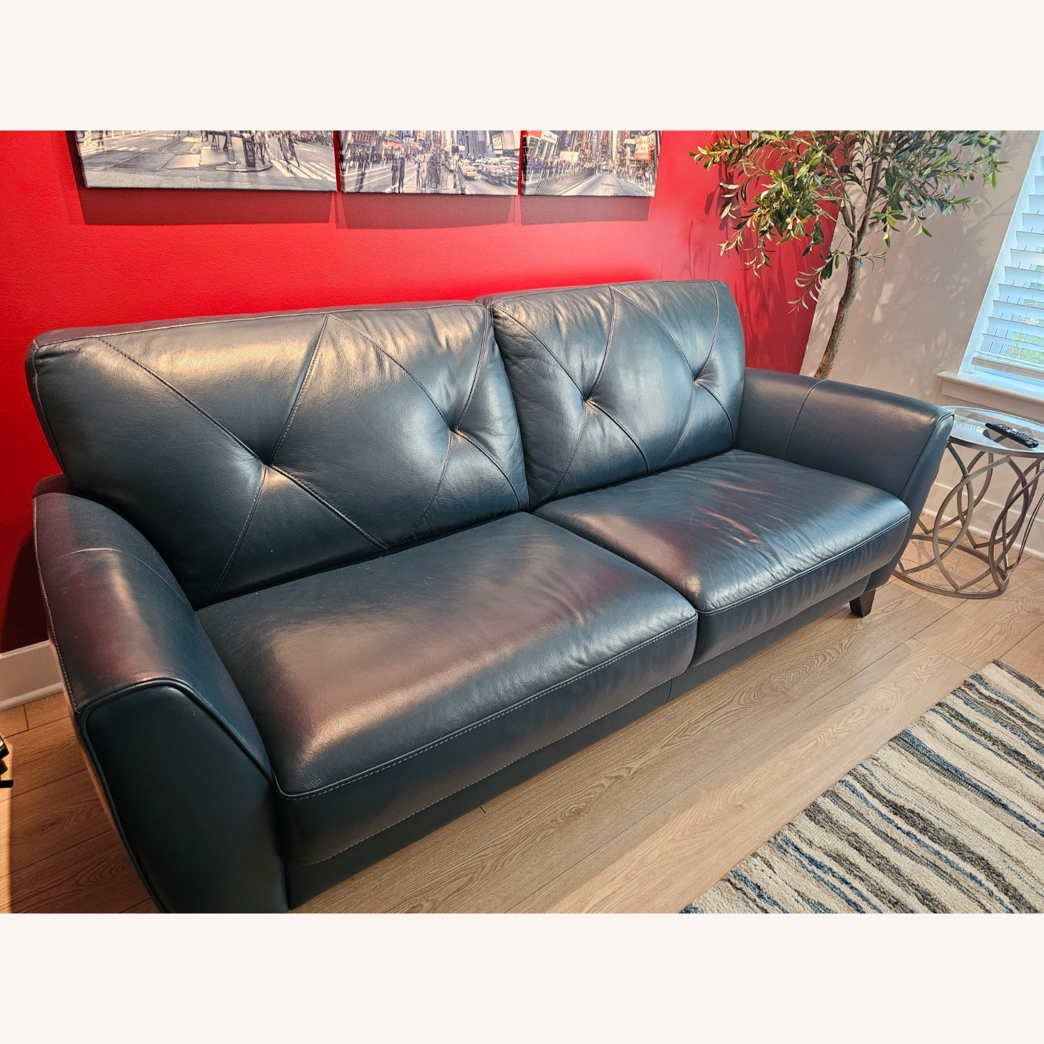 Macy's Leather Sofa - image-2