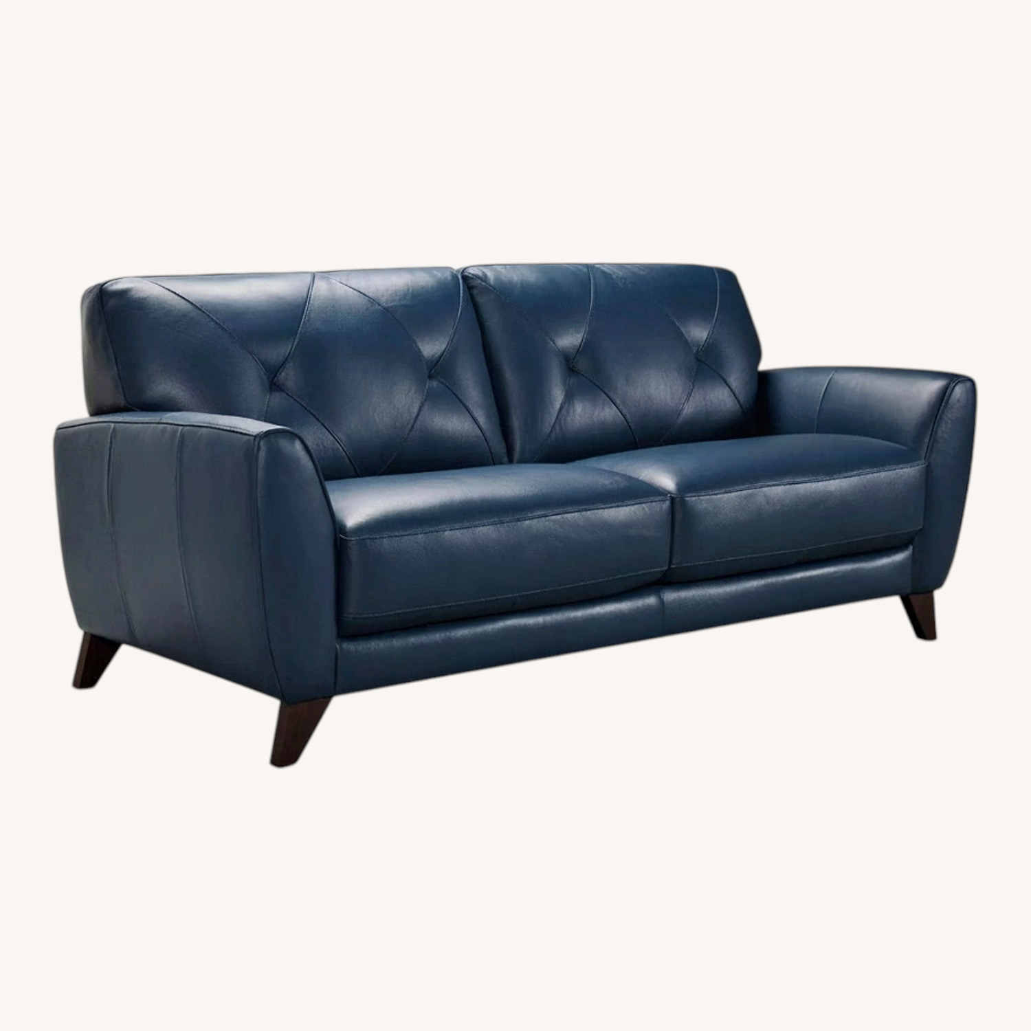 Macy's Leather Sofa - image-0