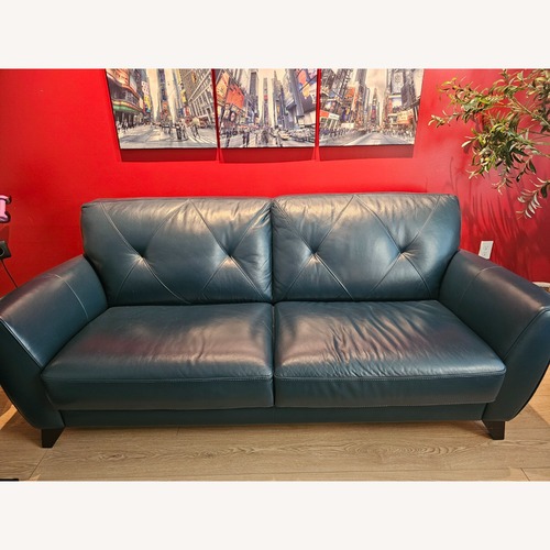 Used Macy's Leather Sofa for sale on AptDeco