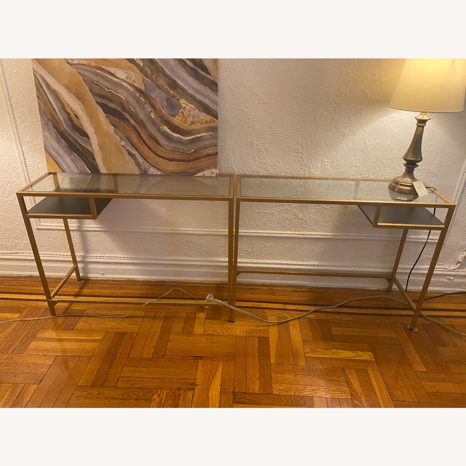 IKEA Gold Metal Desk - image-4