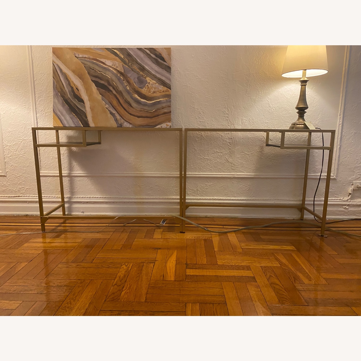 IKEA Gold Metal Desk - image-3