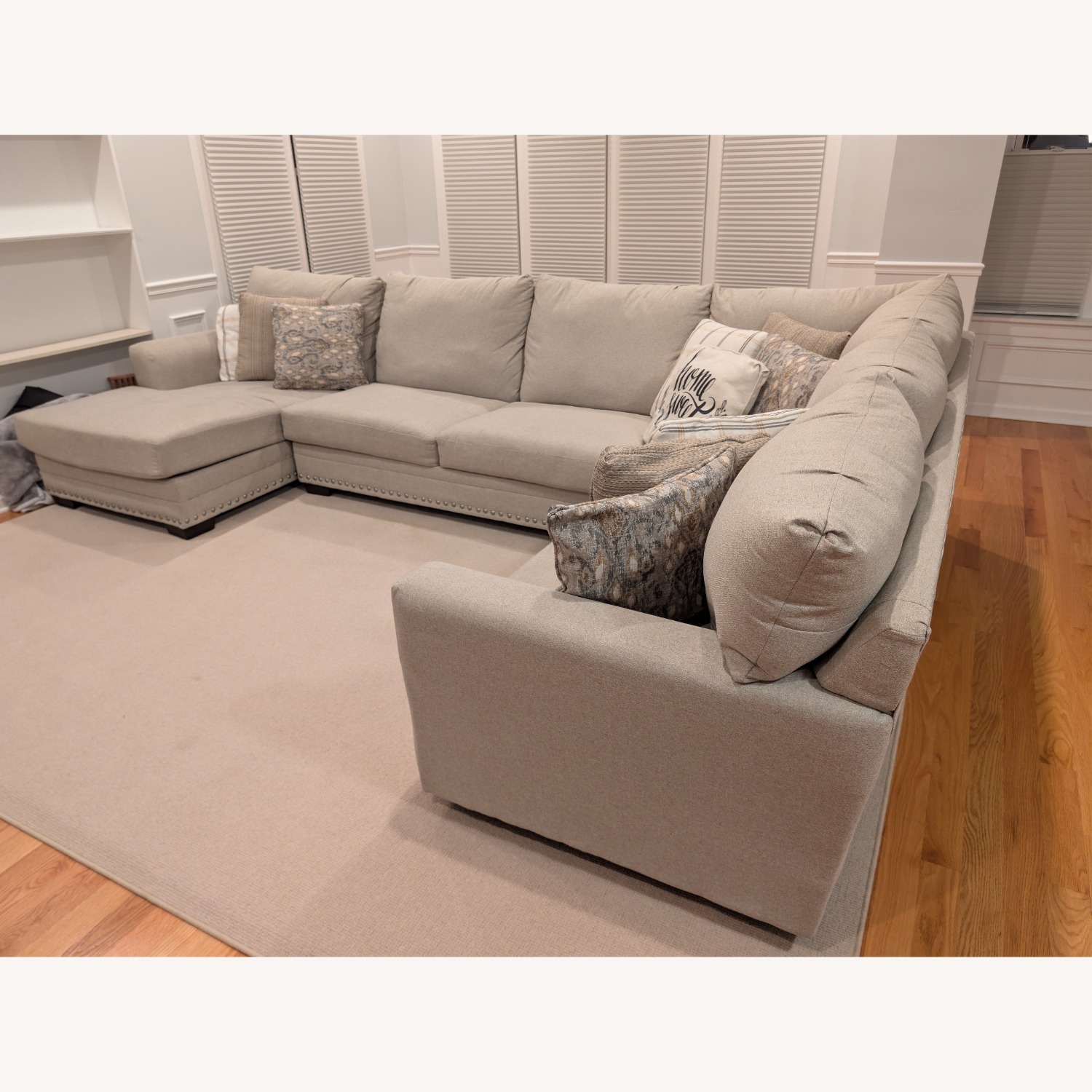 The Roomplace Light Gray 3+ Piece Sectional - image-3