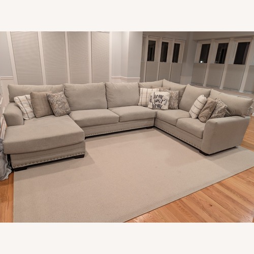 Used The Roomplace Light Gray 3+ Piece Sectional for sale on AptDeco