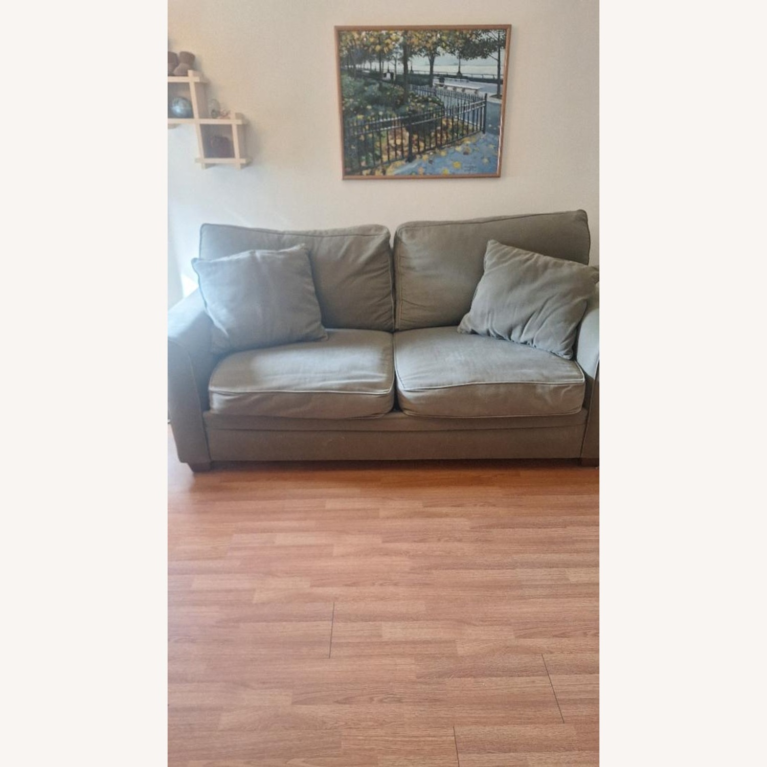 Macy's Olive Green Sleeper Sofa - image-1