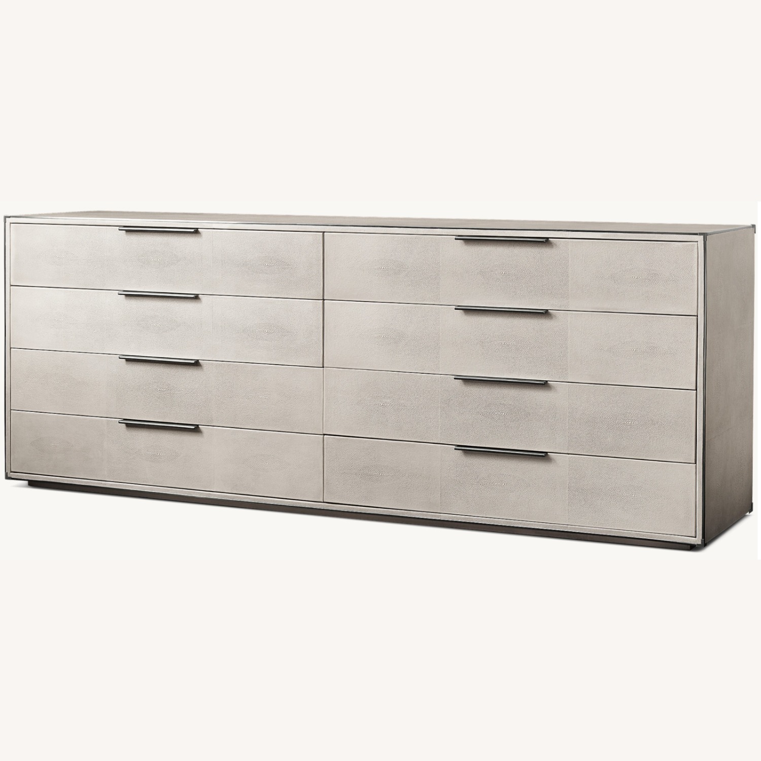 Restoration Hardware Light Gray Shagreen Dresser - image-1