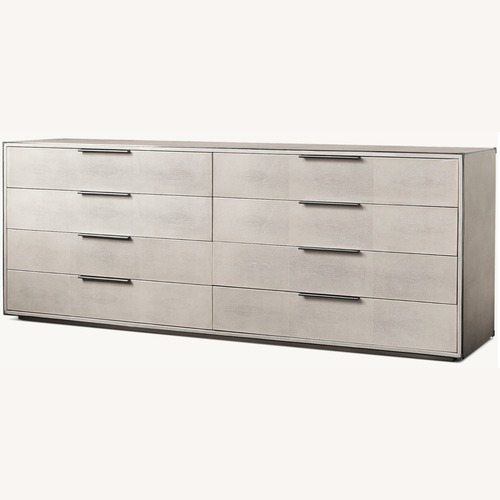 Used Restoration Hardware Light Gray Shagreen Dresser for sale on AptDeco