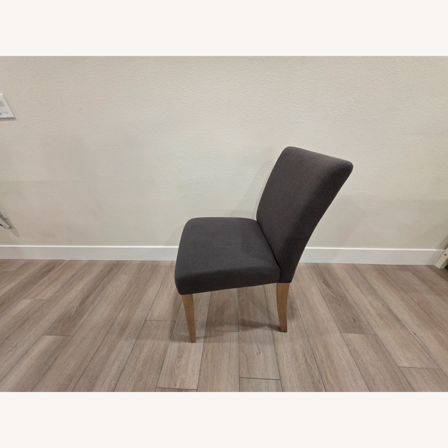 Crate & Barrel Dark Gray Wood Dining Chairs - image-2