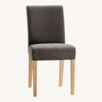 Crate & Barrel Dark Gray Wood Dining Chairs