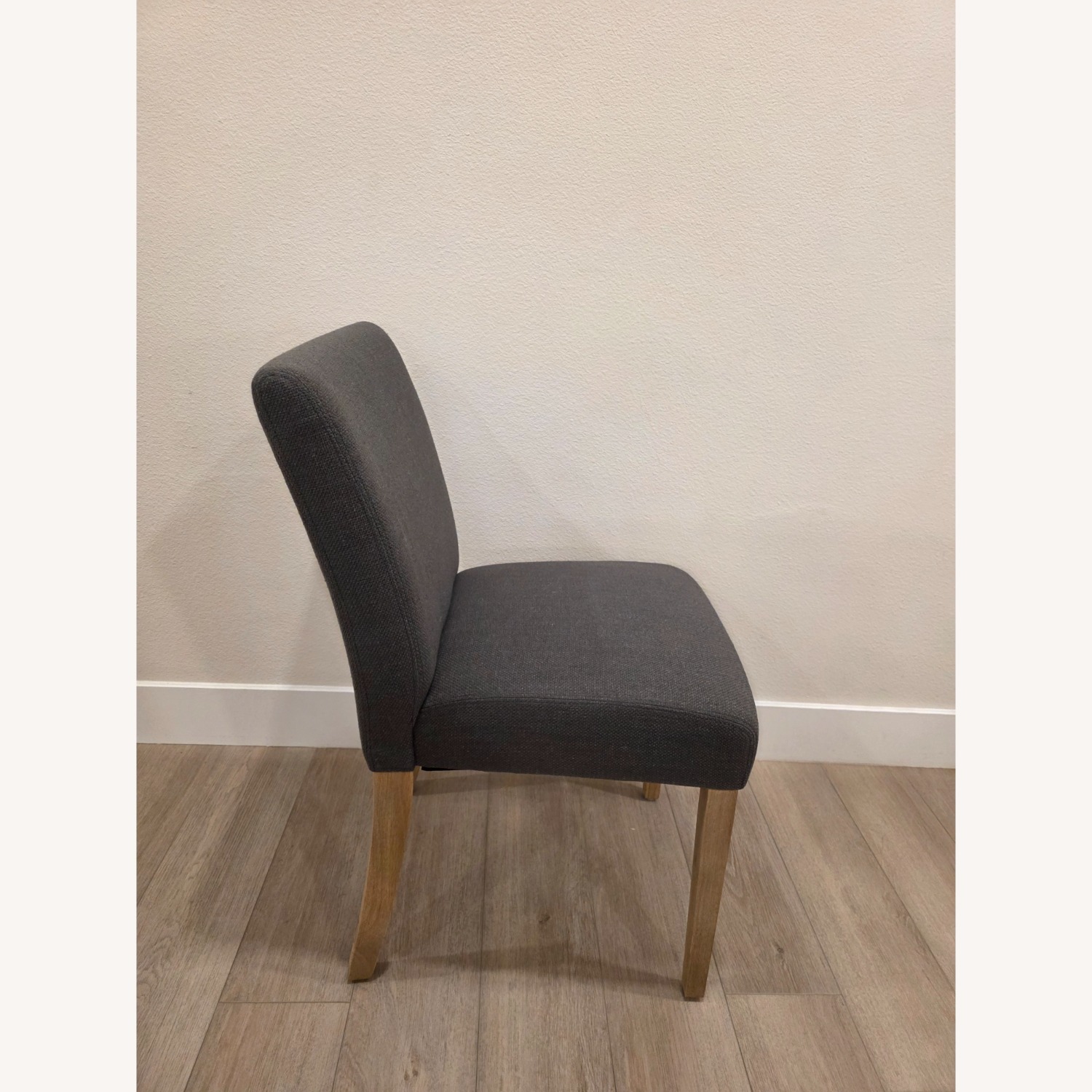 Crate & Barrel Dark Gray Wood Dining Chairs - image-3