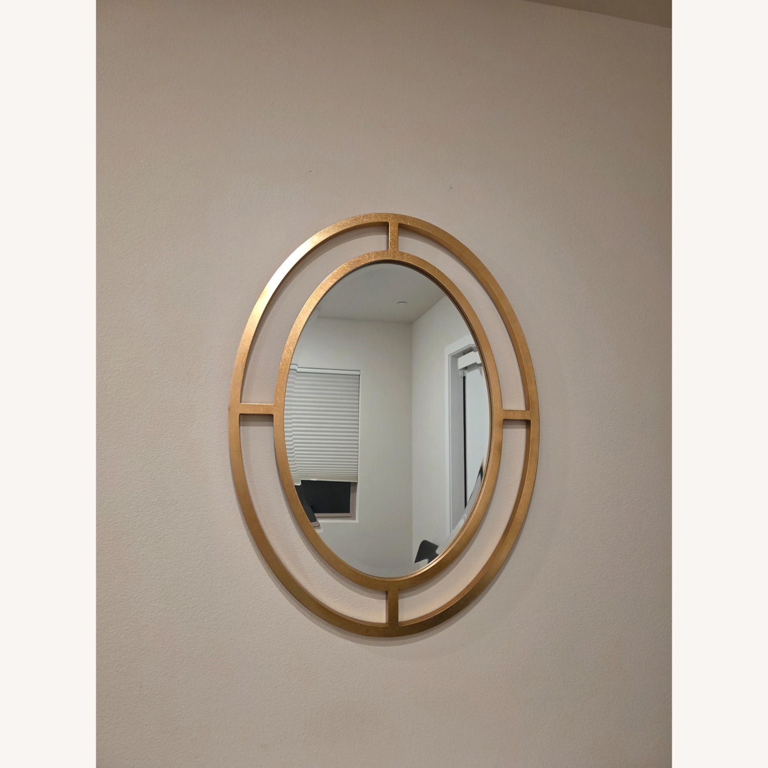 West Elm Gold Brass Wall Mirror - image-1