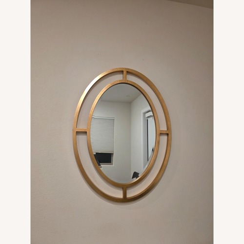 Used West Elm Gold Brass Wall Mirror for sale on AptDeco