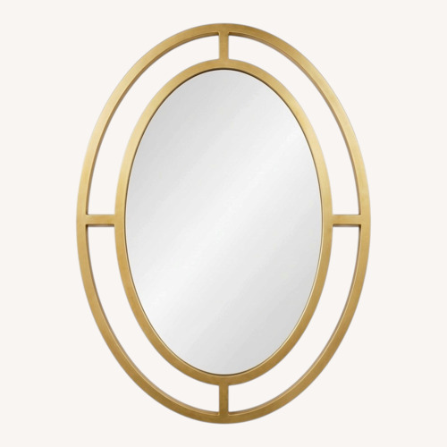 Used West Elm Gold Brass Wall Mirror for sale on AptDeco