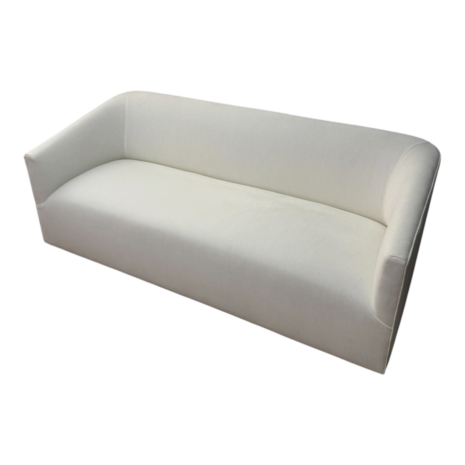 Restoration Hardware White 1950s Italian Shelter Arm Sofa  - image-3