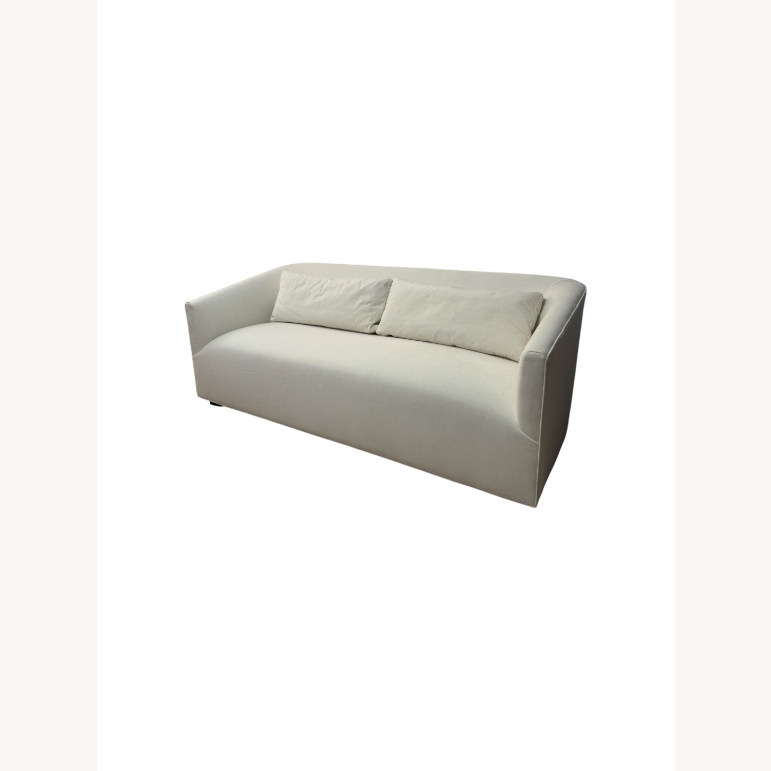 Restoration Hardware White 1950s Italian Shelter Arm Sofa  - image-2